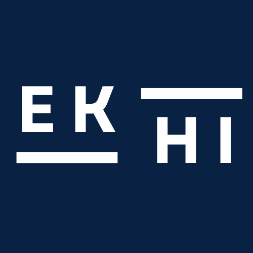 Ek Hi - White Logo - Horizontal - white colour with blue background